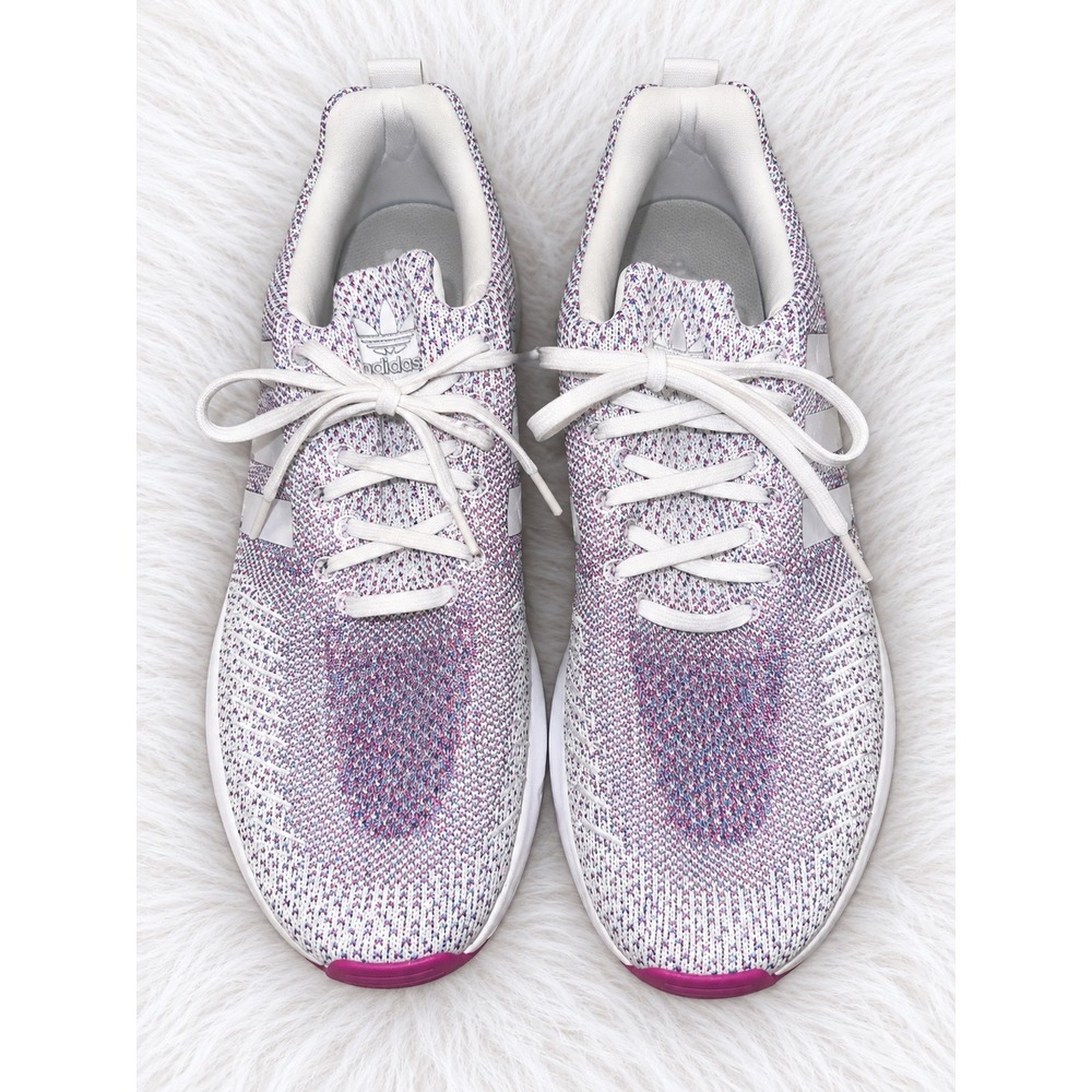 adidas Swift Run 22 Sneakers Women's 9 | White Purple Pink Knit Running Shoes - Picture 2 of 7